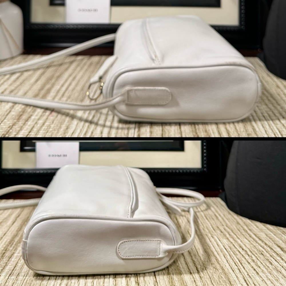 Vintage Coach White Slim Zip Bag 4018 - Picture 5 of 12